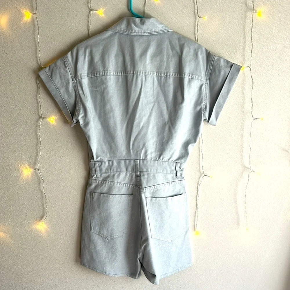 Zara Denim Short Button Down Jumpsuit 🩶 - Picture 2 of 4